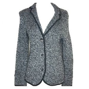 Talbots Black and White Tweed Blazer